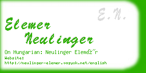 elemer neulinger business card